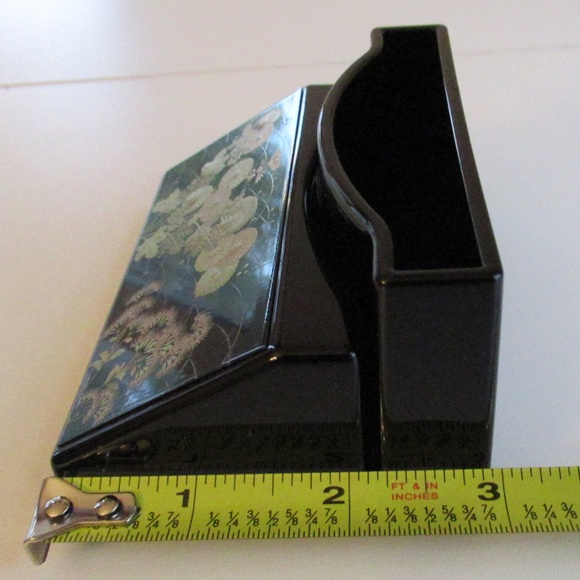 Black Lacquerware desk business card holder - Picture 10 of 10